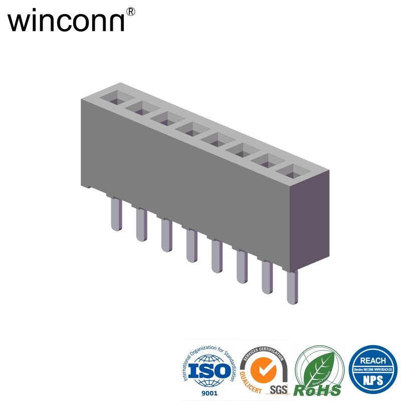FEMALE HEADER 1.27mm SINGLE ROW STRAIGHT DIP TYPE H=3.4mm