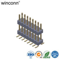 PBT cost-saving 0.05"(1.27mm)Pitch Pin Header Terminal