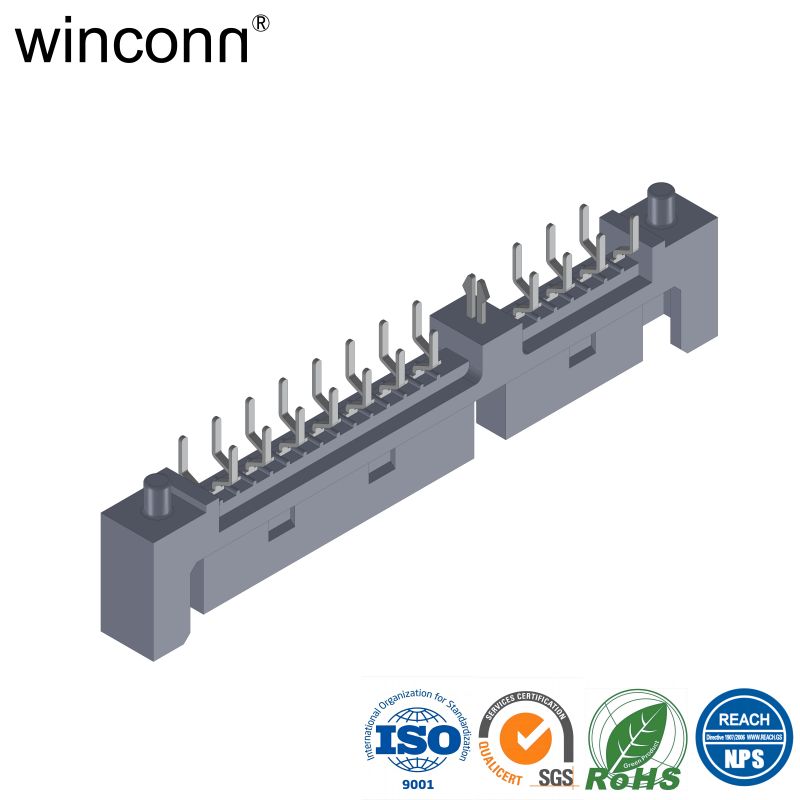 Shielding type Mid-Mount Right Angle DIP Hard disk drive Slim SATA connector