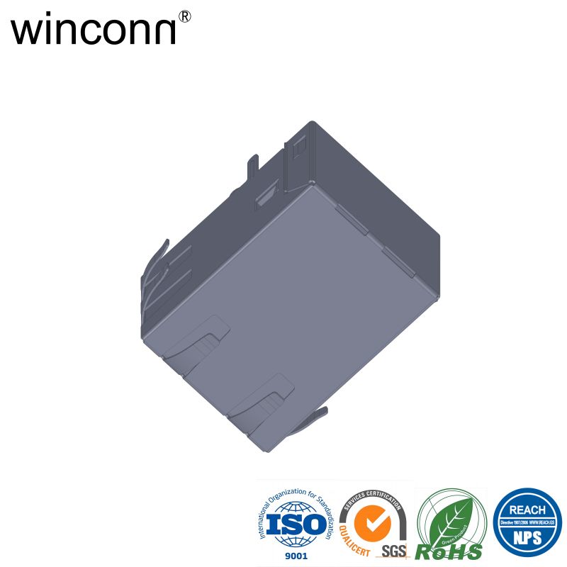 2.5G Right Angle DIP with transformer with LED RJ45 connector