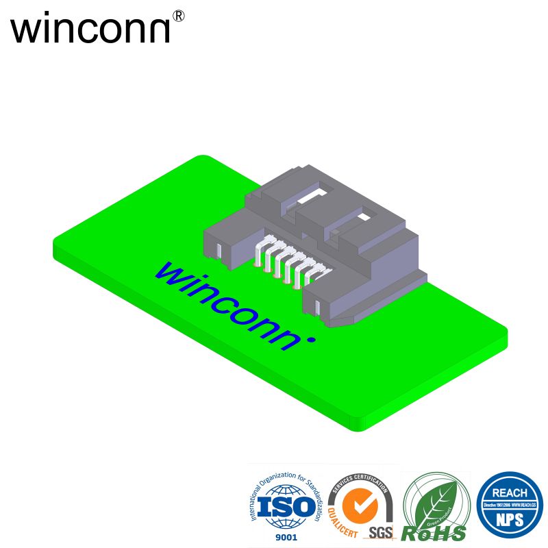 Right Angle DIP 7P Plug China Factory SATA connector
