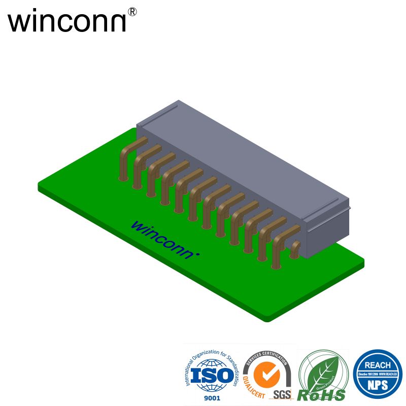 Mini Fit ATX Pitch 4.20mm Double Row Right Angle DIP With Post Type pitch=5.5mm