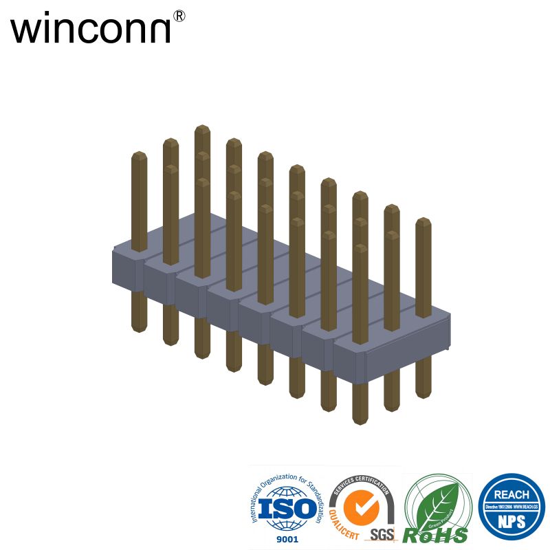 Pin Header Pitch=2.54mm Triple Row Straight DIP Type H=2.00mm