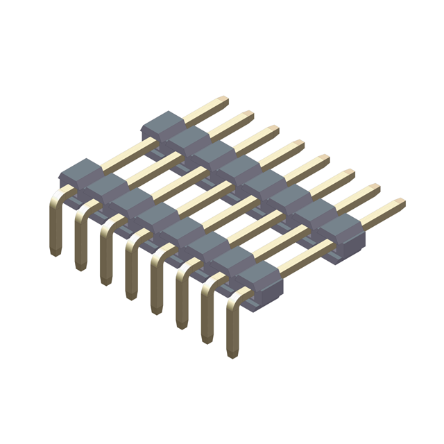China Kinked pin 16 pins Pin Header connector manufacturers, Kinked pin