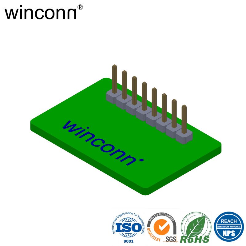Phosphor Bronze High current 0.100"(2.54mm) pitch Pin Header connector