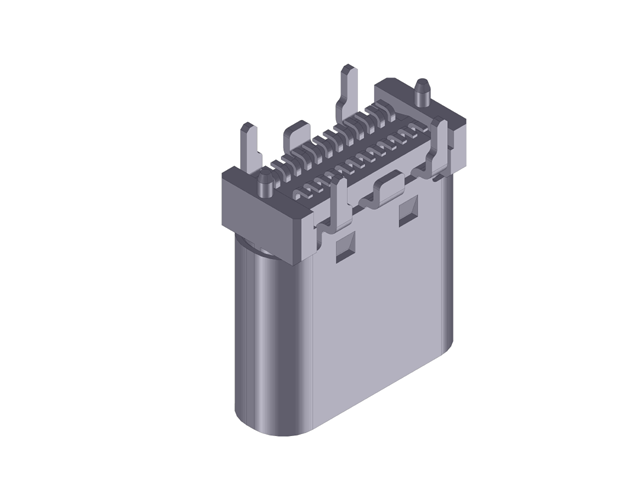 24P Top-Mount Mounting Style USB Type C connector